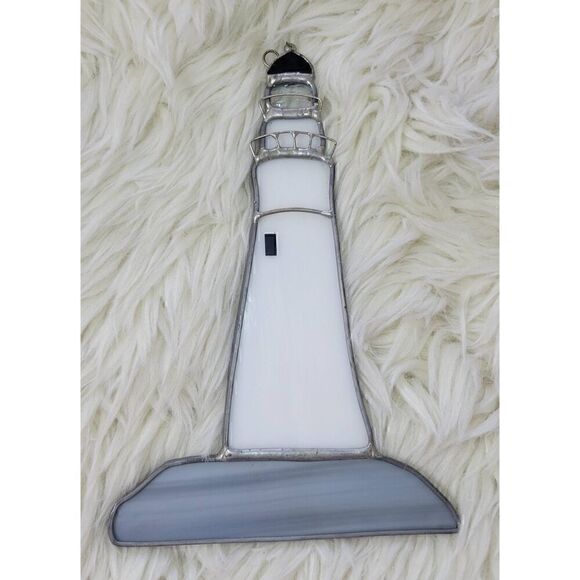 Stained Glass Lighthouse Hanging Art Decor - Portland Headlight - Picture 1 of 8